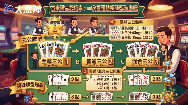 百家樂三公賠率，一次看懂特殊牌型怎麼賠