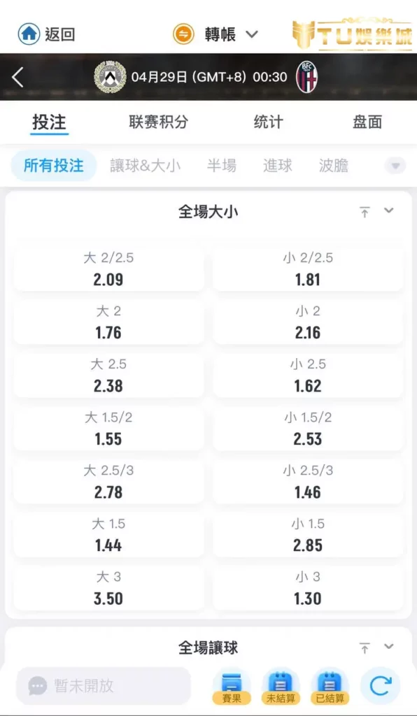 足球大小分